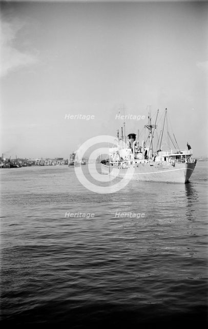Shipping in Gravesend Reach on the River Thames, c1945-c1965. Artist: SW Rawlings