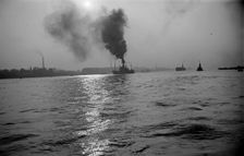Shipping in Greenwich Reach on the River Thames, London, c1945-c1965. Artist: SW Rawlings