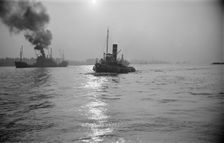 Shipping in Greenwich Reach on the River Thames, London, c1945-c1965. Artist: SW Rawlings