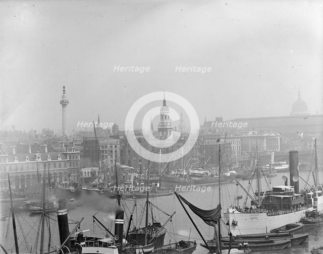 Shipping in the Pool of London, from London Bridge to Billingsgate. Artist: Unknown