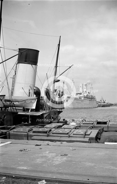 Shipping in Tilbury Docks, Essex, c1945-c1965. Artist: SW Rawlings