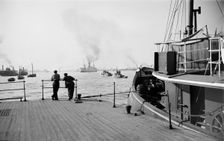 Shipping on the River Thames at Gravesend Reach, Kent, c1945-c1965. Artist: SW Rawlings