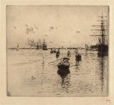 Shipping on the Venetian Lagoon, 1885. Creator: Robert Frederick Blum