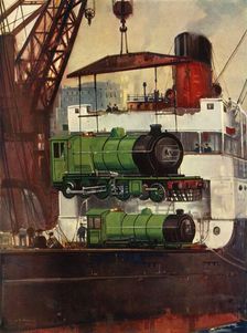 Shipping Locomotives , c1930. Creator: Unknown