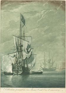Shipping Scene from the Collection of Thomas Cook, 1720s. Creator: Elisha Kirkall