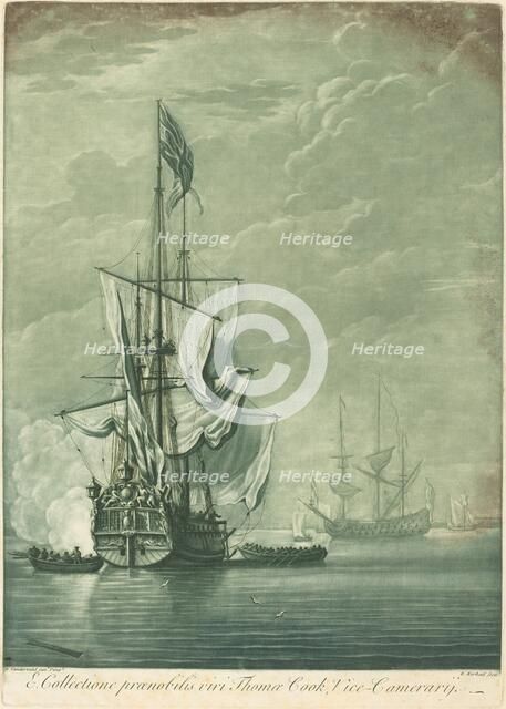 Shipping Scene from the Collection of Thomas Cook, 1720s. Creator: Elisha Kirkall.
