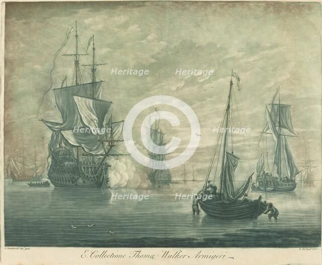 Shipping Scene from the Collection of Thomas Walker, 1720s. Creator: Elisha Kirkall.