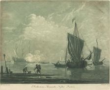 Shipping Scene from the Collection of Alexander Nisbit, 1720s. Creator: Elisha Kirkall