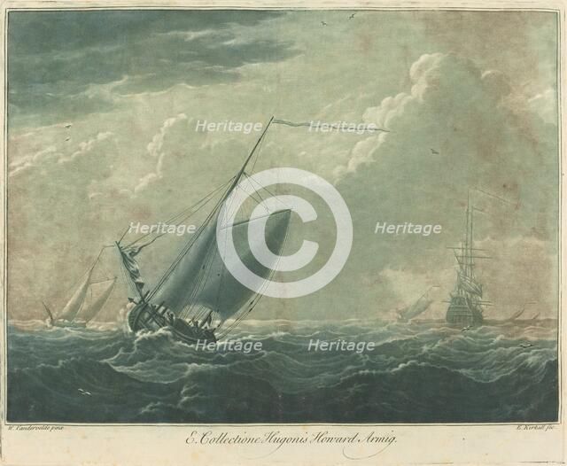 Shipping Scene from the Collection of Hugo Howard, 1720s. Creator: Elisha Kirkall.