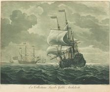 Shipping Scene from the Collection of Jacob Gibbs, 1720s. Creator: Elisha Kirkall