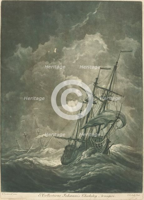 Shipping Scene from the Collection of John Chicheley, 1720s. Creator: Elisha Kirkall.