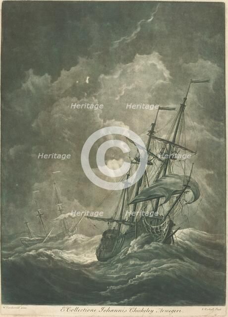 Shipping Scene from the Collection of John Chicheley, 1720s. Creator: Elisha Kirkall.