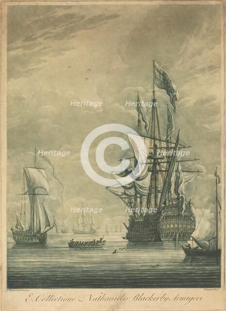 Shipping Scene from the Collection of Nathaniel Blackerby, 1720s. Creator: Elisha Kirkall.