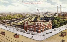 Shipping yards, Anheuser-Busch brewing plant, St, Louis, Missouri, USA, 1910