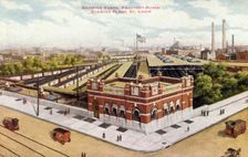 Shipping yards, Anheuser-Busch brewing plant, St, Louis, Missouri, USA, 1910
