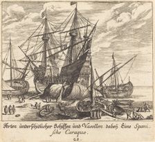 Ships, 1681. Creator: Melchior Küsel