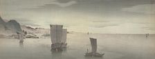 Ships anchored offshore, Between 1900 and 1915. Creator: Ohara, Koson (1877-1945)