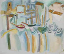 Ships and boats in Martigues, 1907-1908. Creator: Dufy, Raoul (1877-1953)