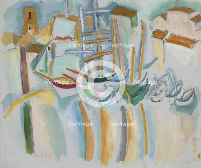 Ships and boats in Martigues, 1907-1908. Creator: Dufy, Raoul (1877-1953).