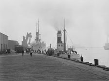 Ships at dock, New Orleans or Charleston, South Carolina, between 1920 and 1926. Creator: Arnold Genthe