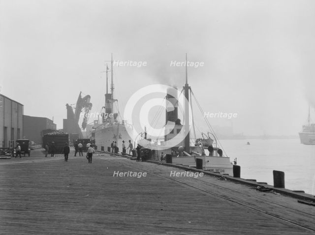 Ships at dock, New Orleans or Charleston, South Carolina, between 1920 and 1926. Creator: Arnold Genthe.