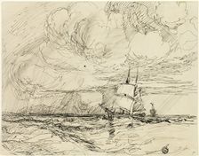 Ships at Sea During Storm, 1830/49