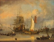 Ships at Sea in Calm Weather, 1695. Creator: Jan Claesz Rietschoof