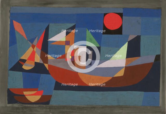 Ships at Rest, 1927. Creator: Klee, Paul (1879-1940).