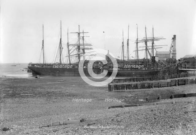 Ships at Whitstable, Kent, 1890-1910. Artist: Unknown
