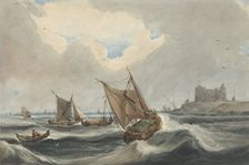 Ships at the port of Vlissingen, 1814. Creator: Francois Louis Thomas Francia