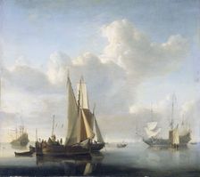 Ships before the Coast, after 1670. Creator: Willem van de Velde the Younger