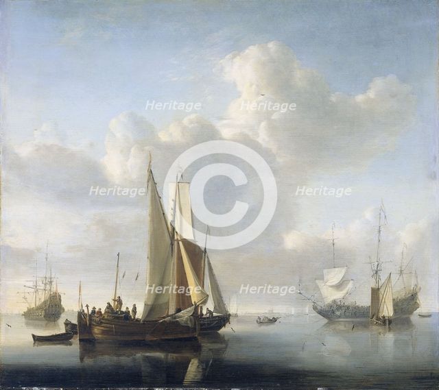 Ships before the Coast, after 1670. Creator: Willem van de Velde the Younger.