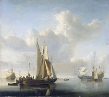 Ships before the Coast, after 1670. Creator: Willem van de Velde the Younger