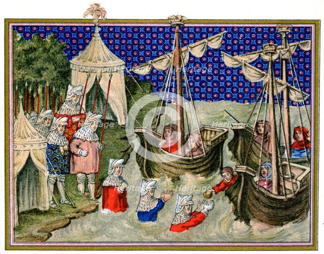 Ships bringing provisions to the English host, Richard II's campaign in Ireland, 1399, (1893). Artist: Unknown