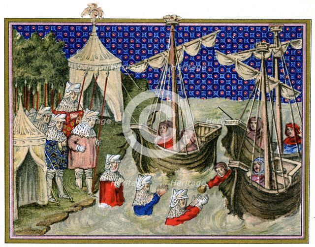 Ships bringing provisions to the English host, Richard II's campaign in Ireland, 1399, (1893). Artist: Unknown