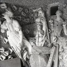 Ships figureheads, Tresco, Scilly Isles, c1955. Creator: Arthur Charles Kirby Ware