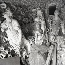 Ships figureheads, Tresco, Scilly Isles, c1955. Creator: Arthur Charles Kirby Ware