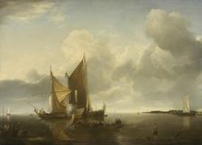 Ships in a Calm, between c1650 and c1655. Creator: Jan van de Cappelle