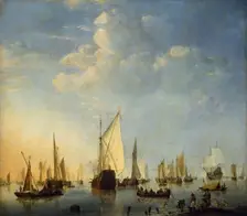 Ships in a Calm Sea, 1653. Creator: Willem van de Velde the Younger