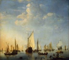 Ships in a Calm Sea, 1653. Creator: Willem van de Velde the Younger