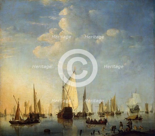 Ships in a Calm Sea, 1653. Creator: Willem van de Velde the Younger.