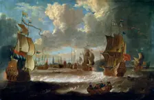 Ships in a Lagoon 17th or early 18th century. Artist: Abraham Storck