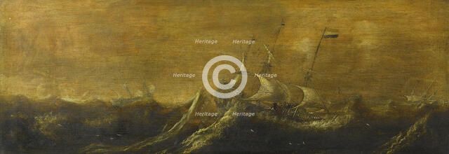 Ships in a Storm, 1600-1652. Creator: Andries van Eertvelt.