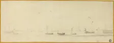 Ships in Full Sail with Small Boats, n.d. Creator: Willem van de Velde the Younger