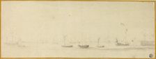 Ships in Full Sail with Small Boats, n.d. Creator: Willem van de Velde the Younger