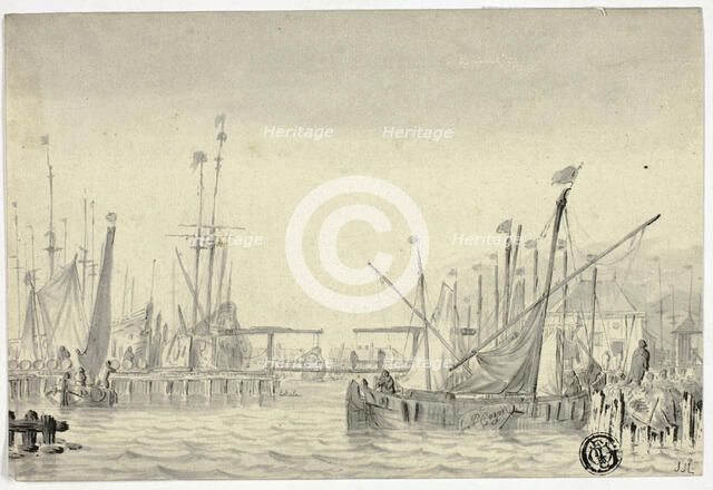 Ships in Harbor, n.d. Creator: Pieter Coopse.