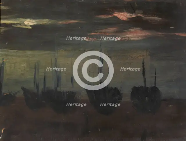 Ships in Moonlight, n.d. Creator: Alice Pike Barney.