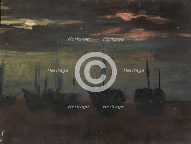 Ships in Moonlight, n.d. Creator: Alice Pike Barney.