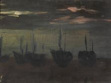 Ships in Moonlight, n.d. Creator: Alice Pike Barney