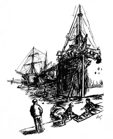 Ships in port, 1939. Creator: Paul Ambroise Valery